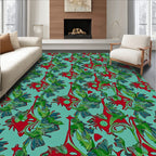 Art Nouveau Floral And Vine Pattern Rug