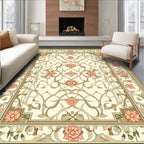 Floral Lattice Inlaid Elegant Pattern Rug