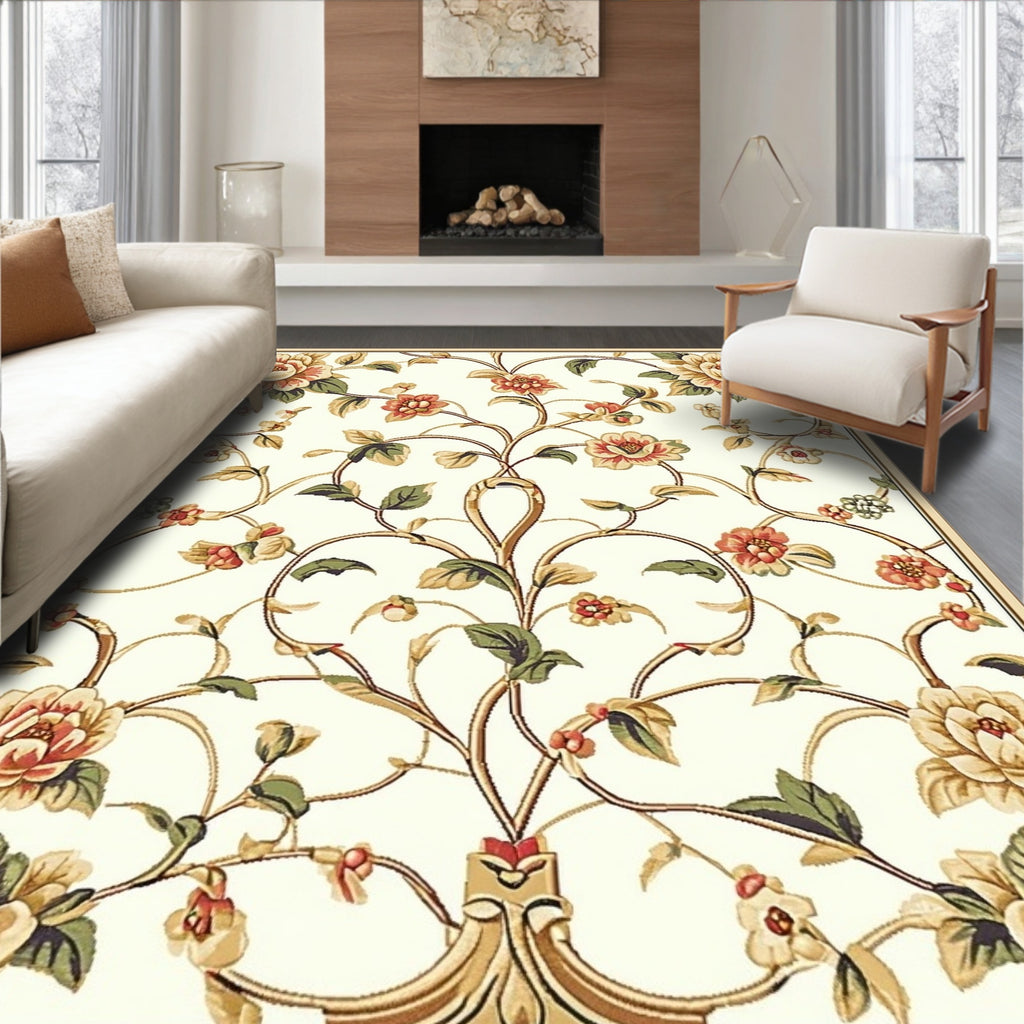 Classic Floral Vine Pattern Rug