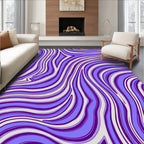 Purple Wave Pattern Rug