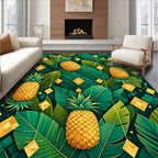 Tropical Pineapple Leaf Pattern Rug