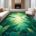 Lush Jungle Canopy Bird Paradise Rug