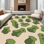 Camouflage Abstract Organic Shapes Rug