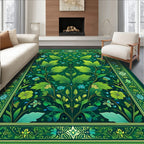 Emerald Garden Floral And Butterfly Rug