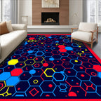Geometric Hexagon Pattern Rug