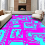 Retro Organic Abstract Shape Design Rug