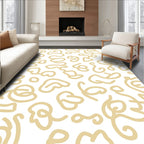 Abstract Scribble Pattern Accent Rug