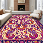 Vibrant Floral Patterned Persian Style Rug