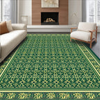 Intricate Medieval Floral Border Rug