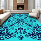 Art Nouveau Floral Symmetry Design Rug