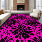 Bold Floral Silhouette Pattern Rug