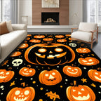 Halloween Carved Pumpkin Pattern Rug