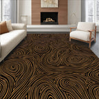 Abstract Swirls Line Art Design Rug