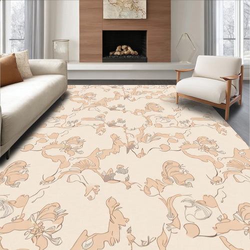 Abstract Organic Art Deco Swirls Rug