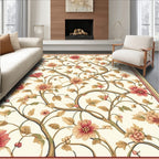 Elegant Floral Vine Patterned Rug
