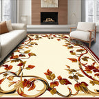 Ornate Floral Vines Autumn Rug
