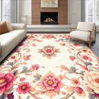 Floral Art Nouveau Inspired Pattern Rug