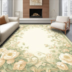 Elegant Floral Scrollwork Pattern Rug