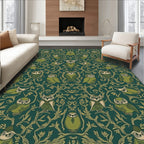 Whimsical Owl Floral Pattern Rug