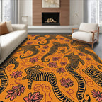 Abstract Tiger Blossom Pattern Rug