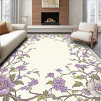 Purple Floral Vine Design Rug