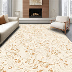 Organic Scrollwork Floral Design Rug