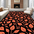 Coral Leaf Patterned Woodland Rug