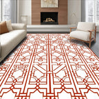 Geometric Lattice Pattern Rug