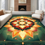Radiant Mandala Floral Pattern Rug