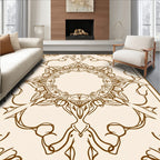 Ornate Floral Art Nouveau Pattern Rug
