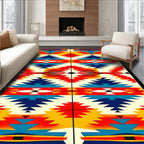 Southwestern Tribal Geometric Pattern Rug