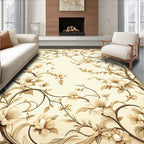 Ornate Floral Vine Scroll Design Rug