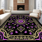 Floral Medallion Patterned Art Rug