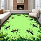 Whimsical Woodland Insects Graphic Rug