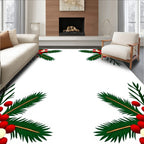 Christmas Holly Berry Festive Border Rug