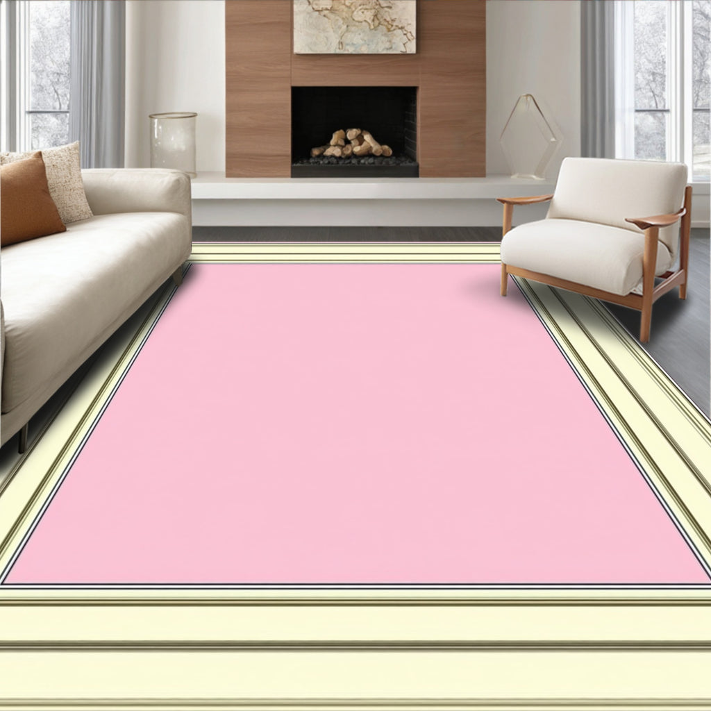 Subtle Square Patterned Ivory Rug