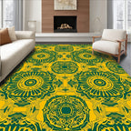 Intricate Floral Mandala Pattern Rug