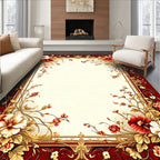 Rich Floral Vine With Golden Accents Rug