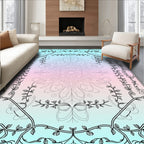 Art Nouveau Vine Mandala Pattern Rug