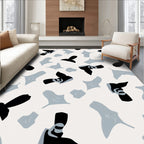Abstract Silhouette Pattern Rug