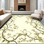 Elegant Blossom Vine Border Rug