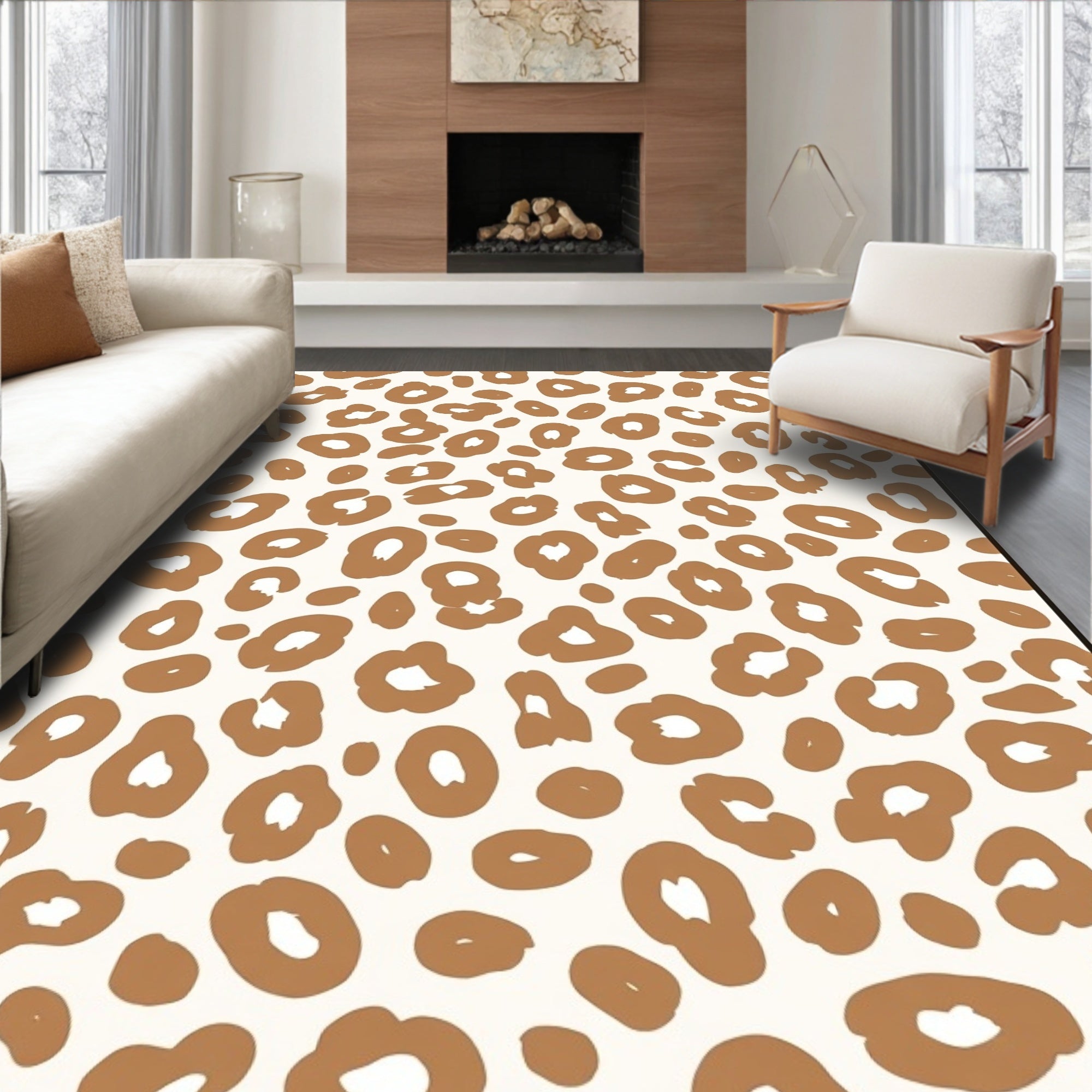 Bold Leopard Spots Pattern Rug