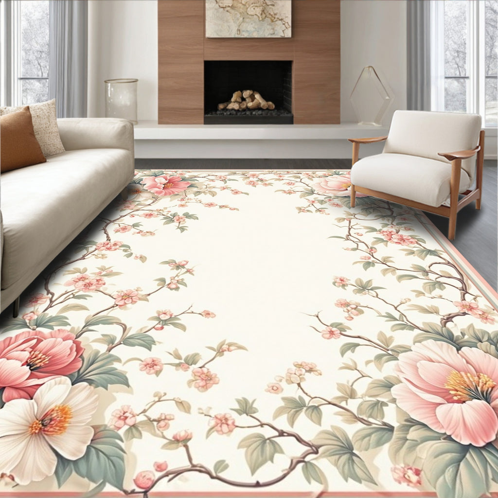 Blossom Vine Floral Pattern Rug