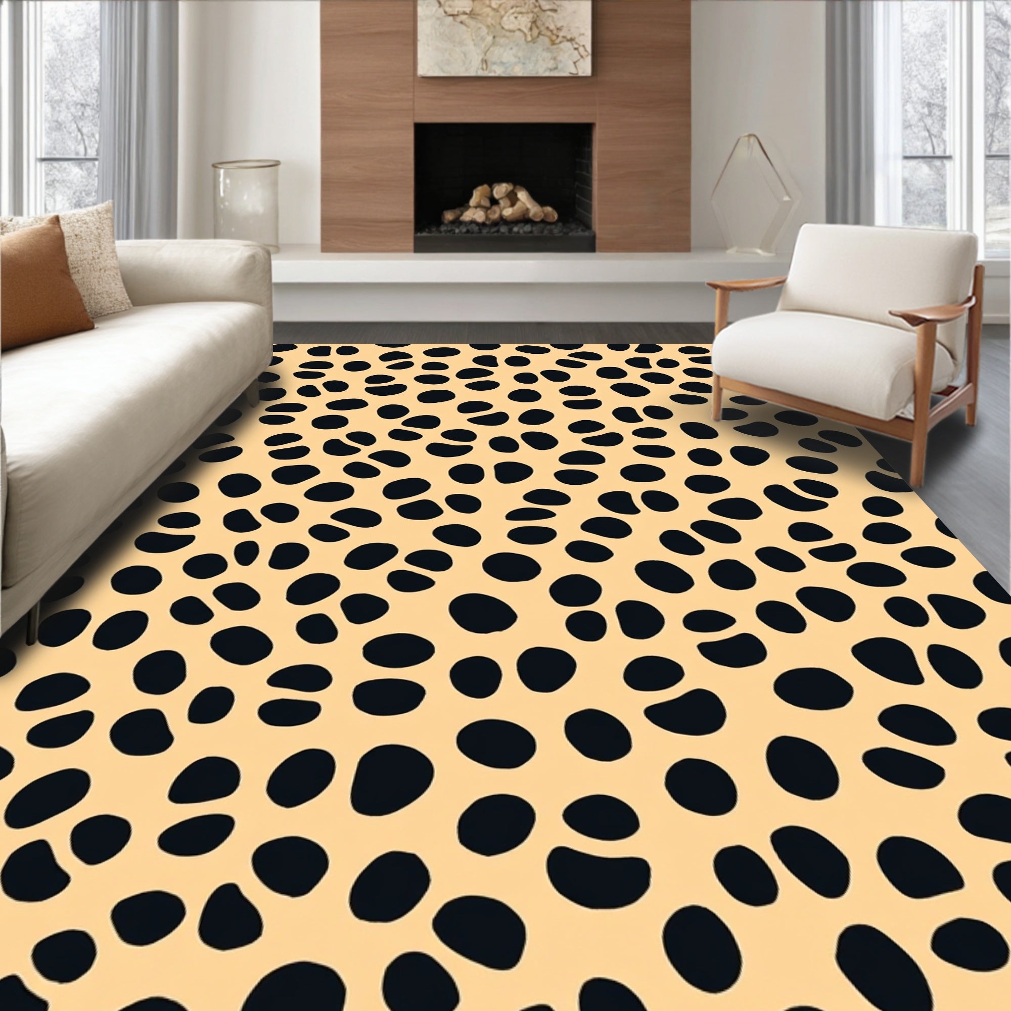 Abstract Spotted Animal Print Rug