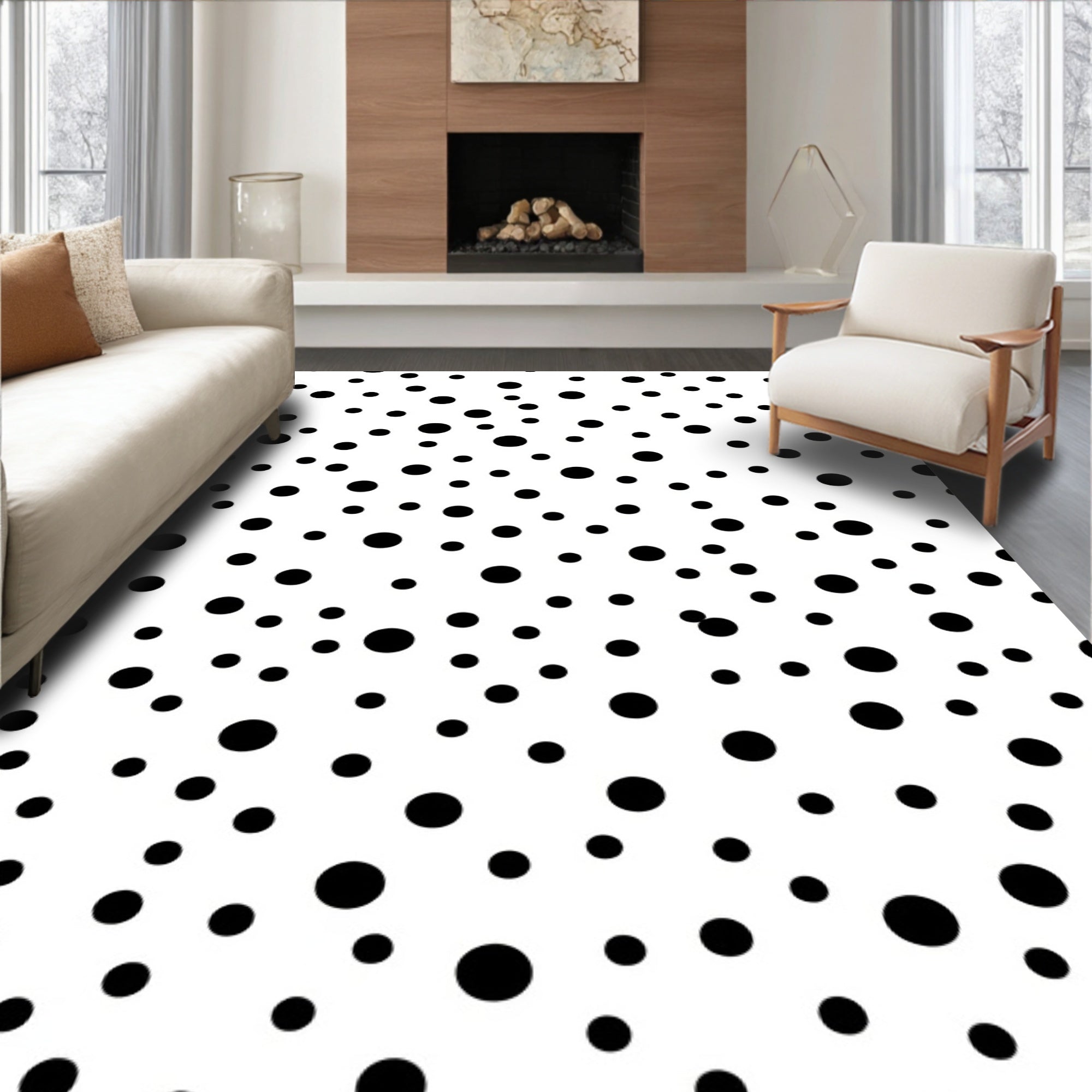 Random Dot Pattern Design Rug
