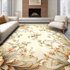 Soft Floral Vines Patterned Rug