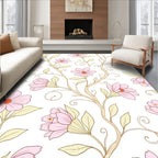 Pastel Bloom Vine Pattern Rug