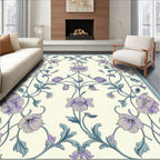 Ornate Floral Vine Patterned Rug