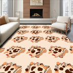 Whimsical Leopard Spots Pattern Design Rug