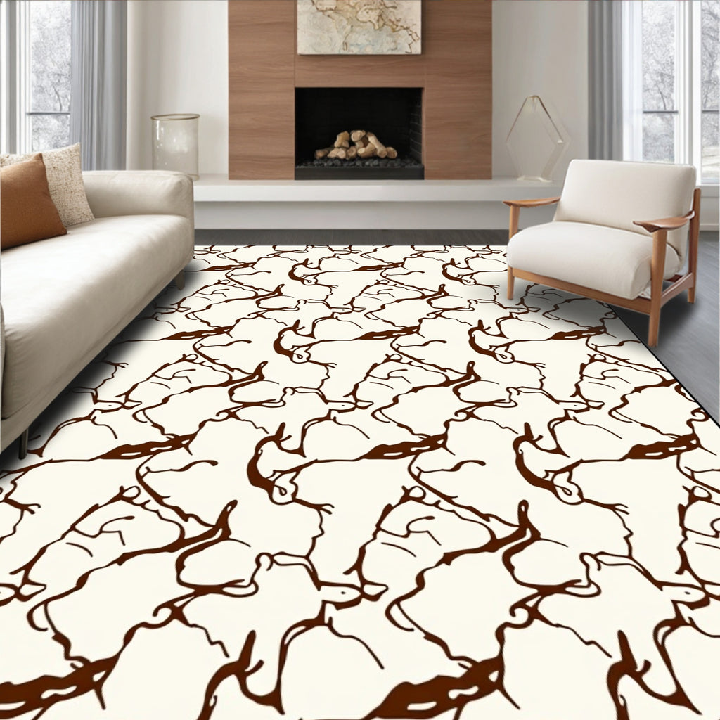 Abstract Organic Flow Pattern Rug